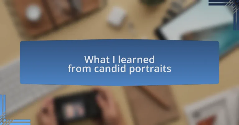 What I learned from candid portraits